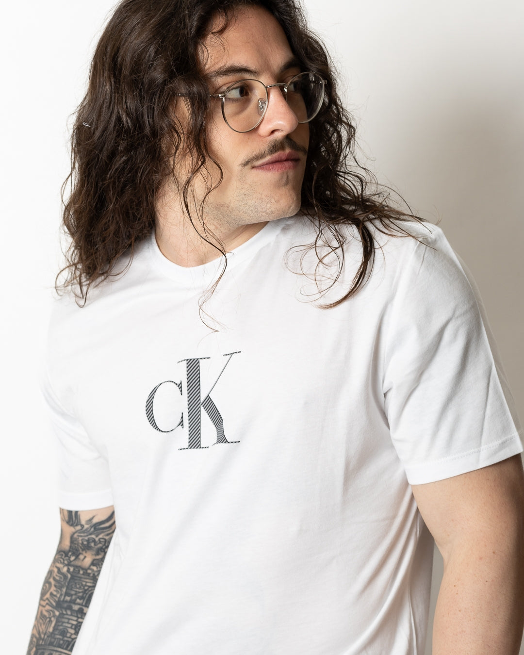 T-Shirt Calvin Klein regular con logo monogram uomo