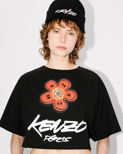T-Shirt Kenzo Paris cropped "Futura Boxy" donna