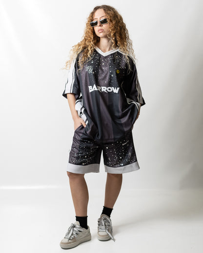 Short Barrow soccer con borchie e strass donna