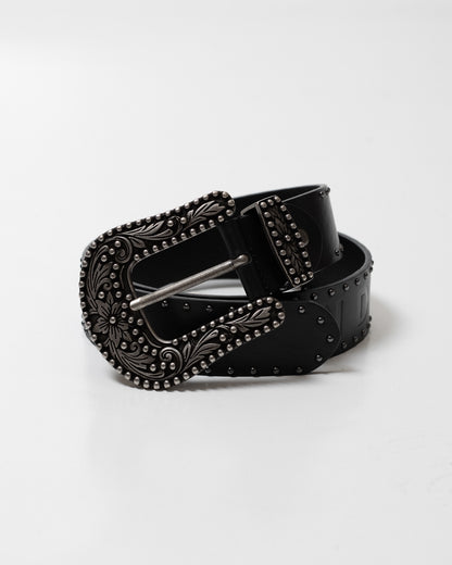 Cintura Richmond X in pelle con borchie