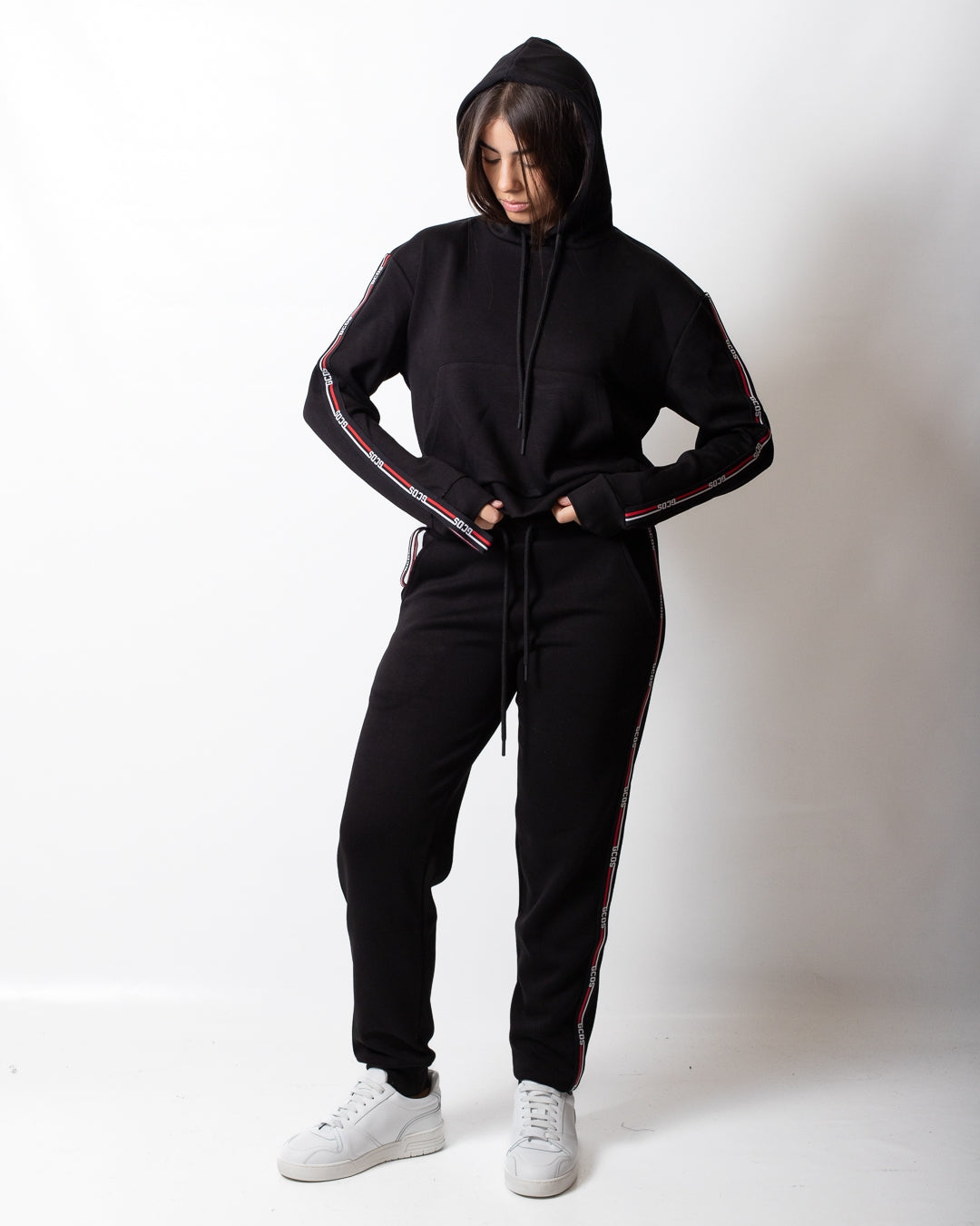 Felpa GCDS con cappuccio "Logo Tape Scouba" donna