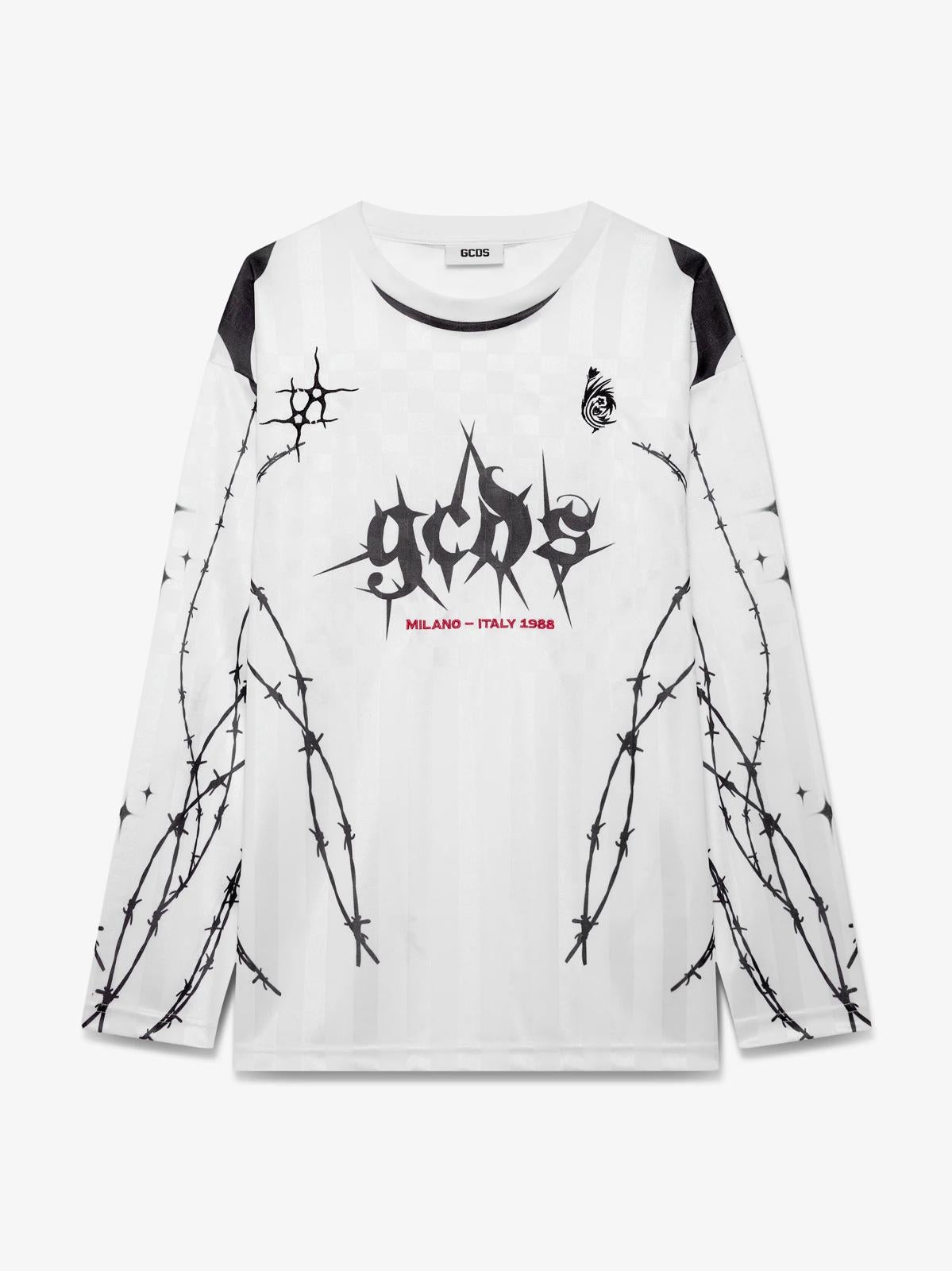 Maglia GCDS a maniche lunghe "Logo Spikes" uomo