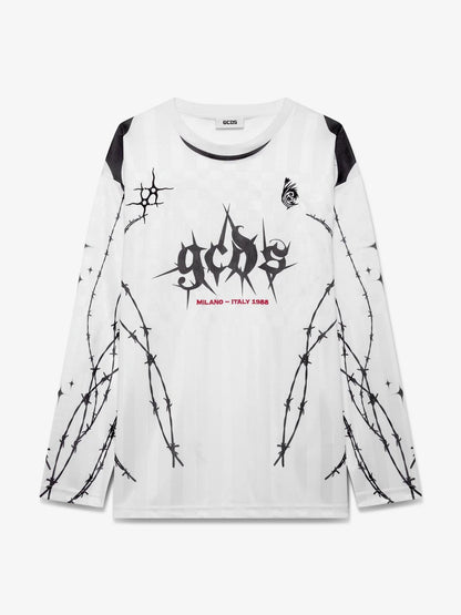 Maglia GCDS a maniche lunghe "Logo Spikes" uomo