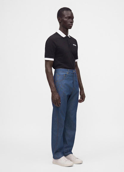 Pantalone Moschino baggy con cuciture a contrasto uomo