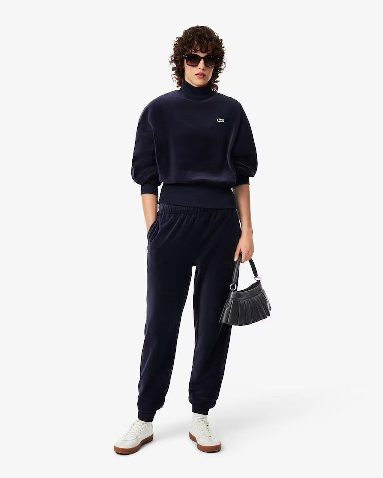Maglia Lacoste in ciniglia con logo ricamato
