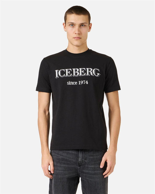 T-Shirt Icebrg con logo frontale stampato e ricamato