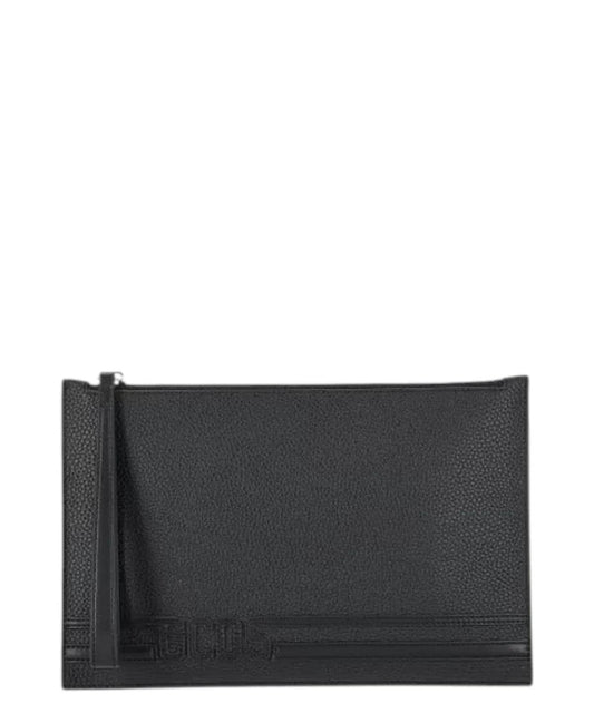 Pochette GCDS in ecopelle con logo in rilievo