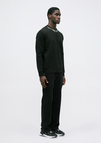 Felpa Versace Jeans Couture girocollo "Logo Liquify" uomo