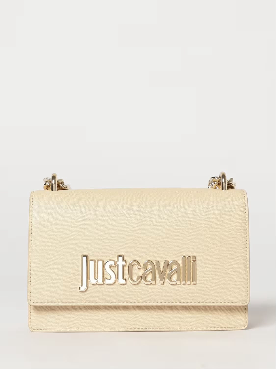 Borsa Just Cavalli a tracolla logo oro donna
