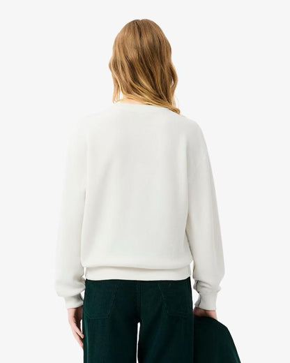 Maglia Lacoste girocollo in misto lana donna