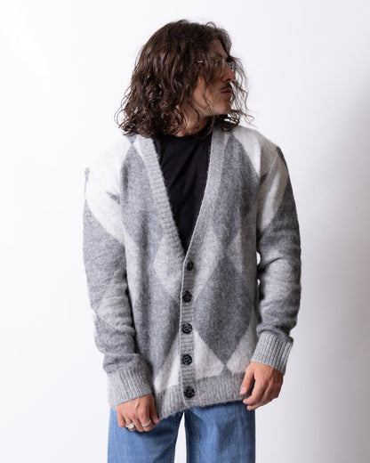 Cardigan Richmond X misto lana e mohair "London" uomo