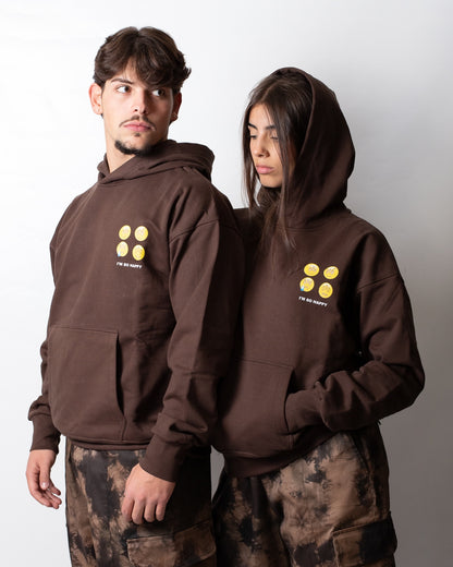 Felpa Barrow "Emoji" con cappuccio, strass e perline