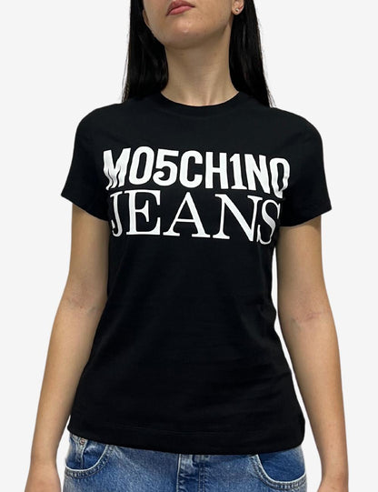 T-Shirt Moschino jeans sfiancata donna