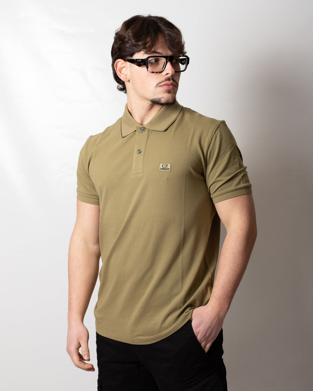 Polo C.P. Company in stretch piquet uomo
