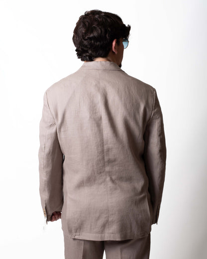 Giacca blazer Liu Jo doppiopetto in lino uomo