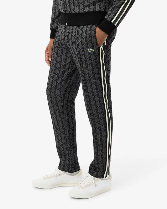 Pantalone Lacoste logato allover uomo