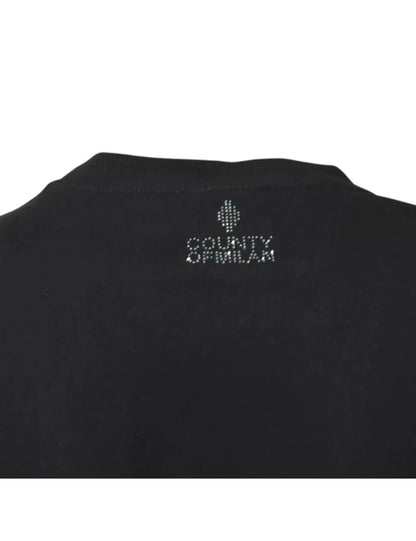 T-Shirt Marcelo Burlon cropped con perline donna