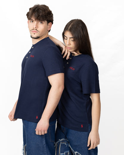 T-Shirt Polo Ralph Lauren in costina con bottoni 