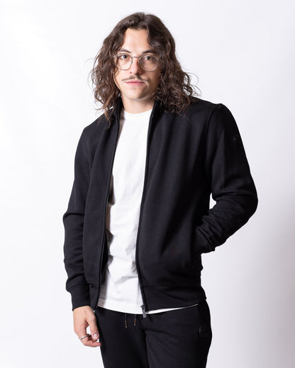 Felpa Colmar fullzip texturizzata a collo alto uomo