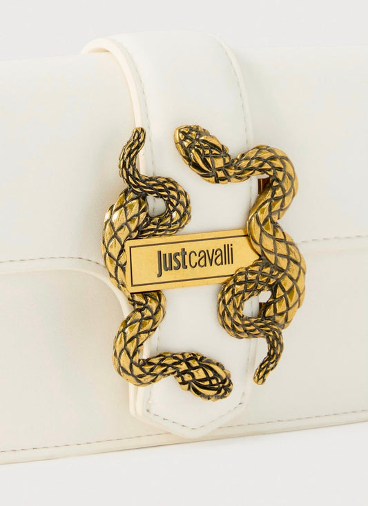 Borsa Just Cavalli a tracolla logo oro snakes donna