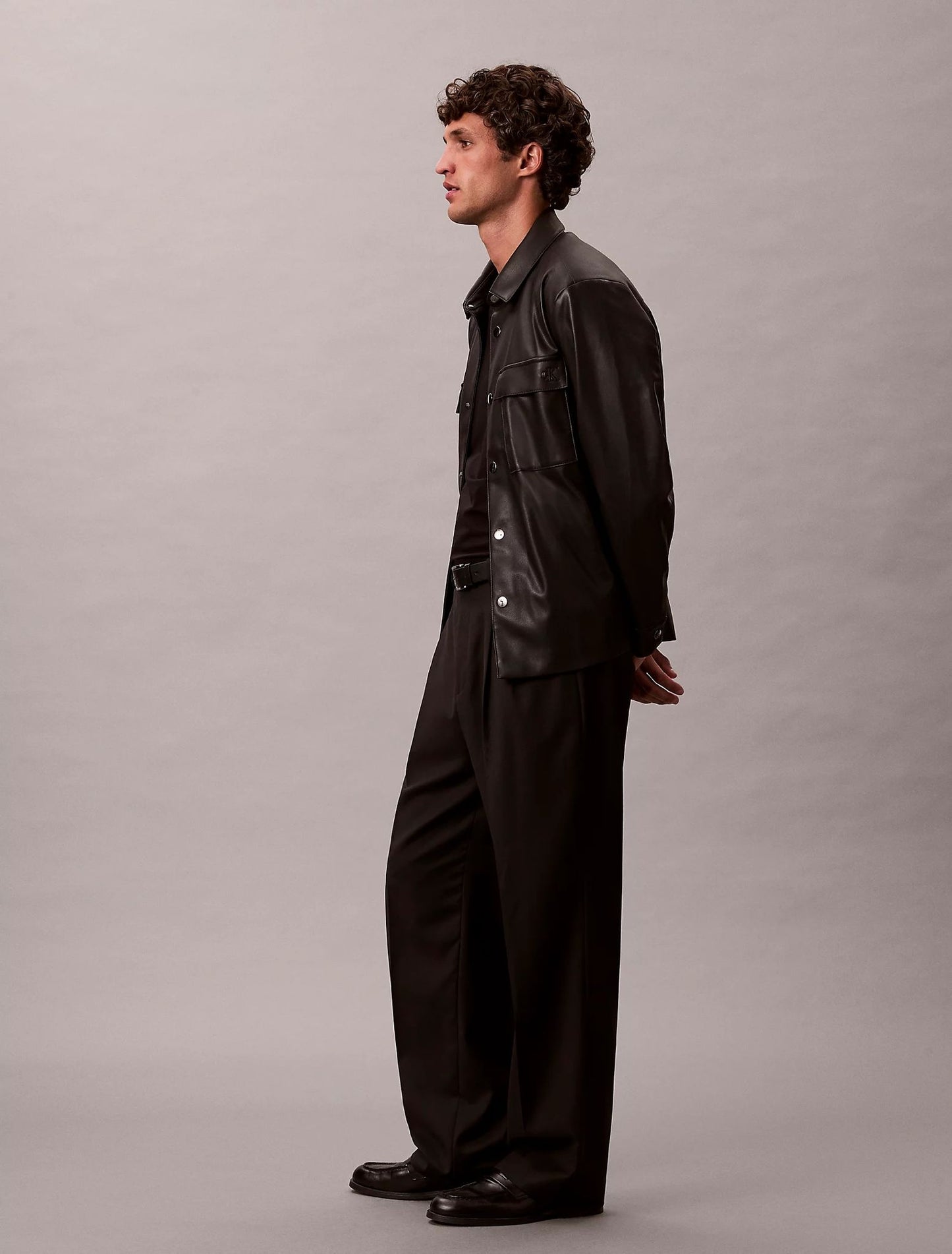 Pantalone Calvin Klein wide leg in misto lana uomo