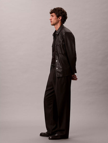 Pantalone Calvin Klein wide leg in misto lana uomo