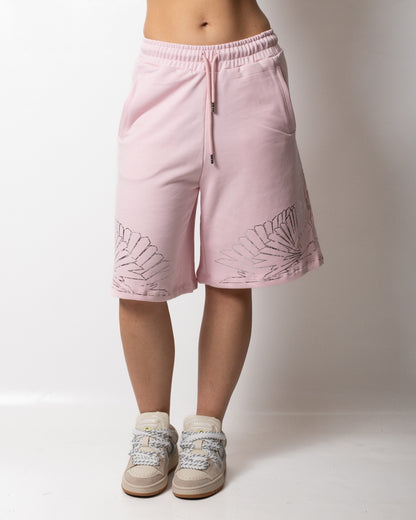Bermuda Marcelo Burlon in felpa "Iconic Wings" donna