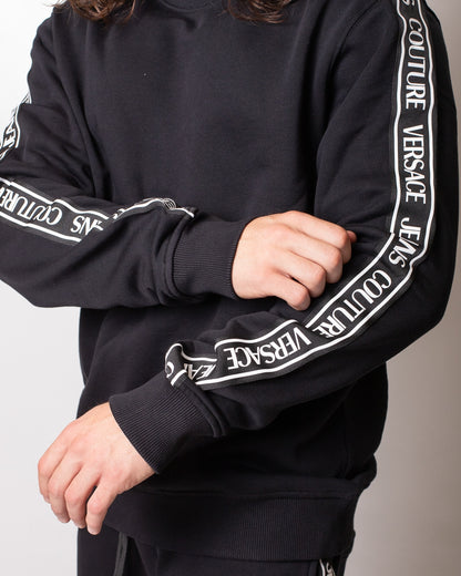 Felpa Versace Jeans Couture girocollo con bande logate uomo