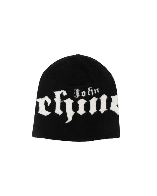Cappello John Richmond in lana con logo gothic a contrasto