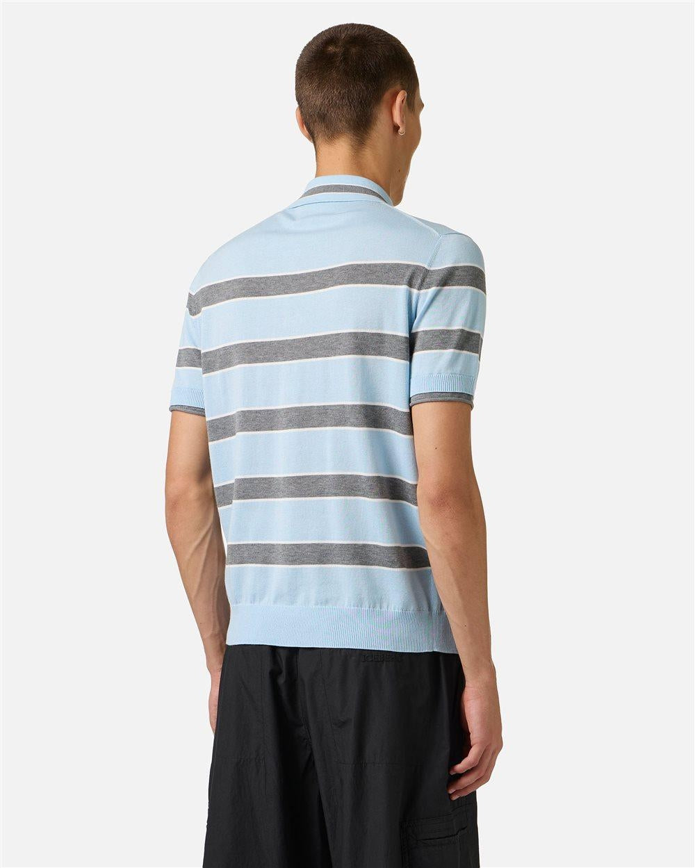 Polo Iceberg in maglia di cotone con colletto a contrasto