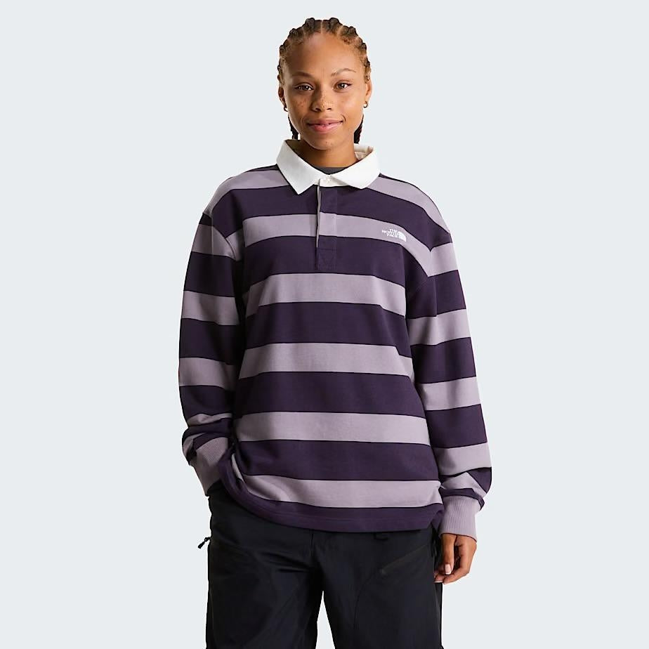 Polo The North Face in felpa a righe uomo