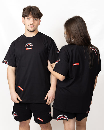 T-Shirt Sprayground "Shark Patches black"