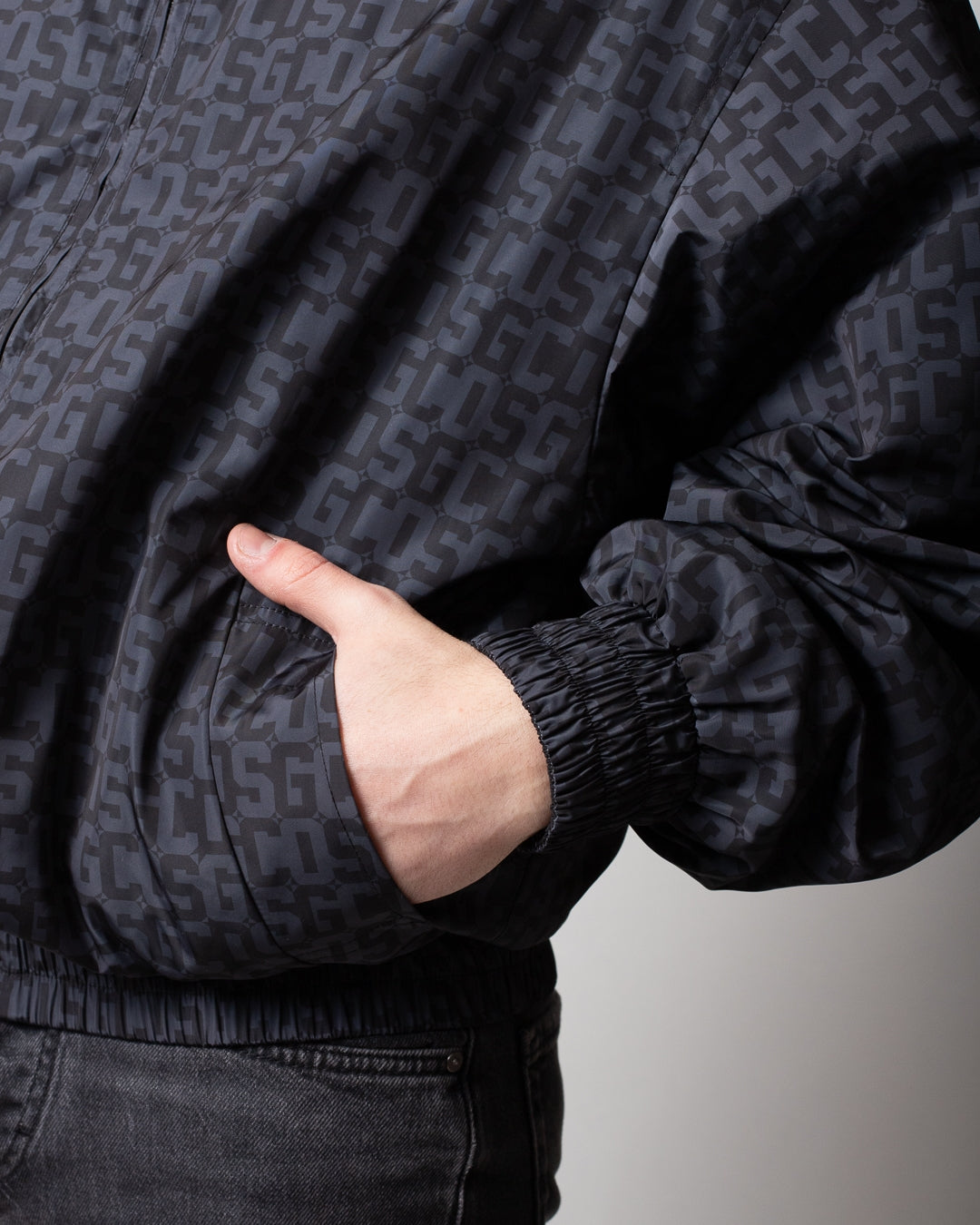 Giubbotto GCDS in nylon con stampa all-over uomo