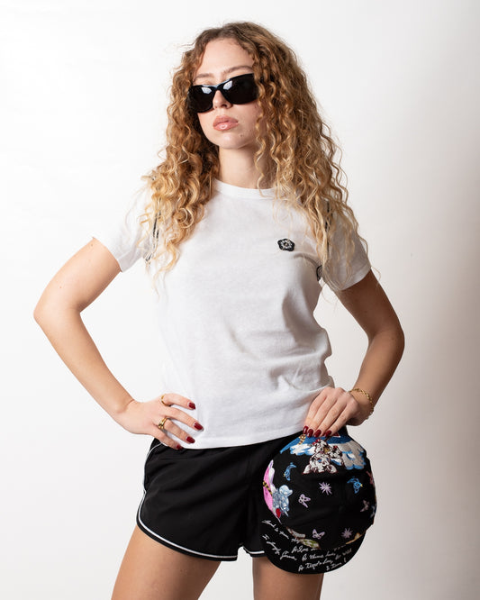 T-Shirt Kenzo in maglia con patch "Boke Flower 2.0"donna