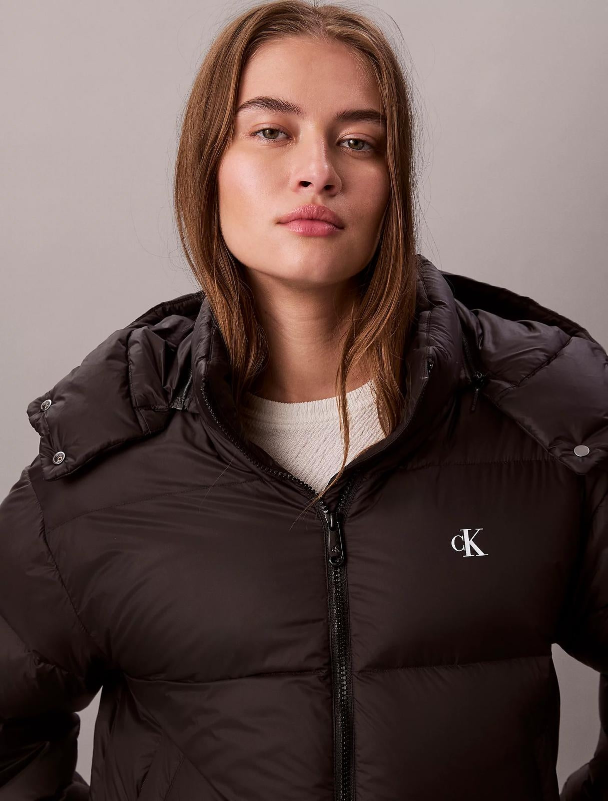 Giubbotto Calvin Klein cropped puffer donna