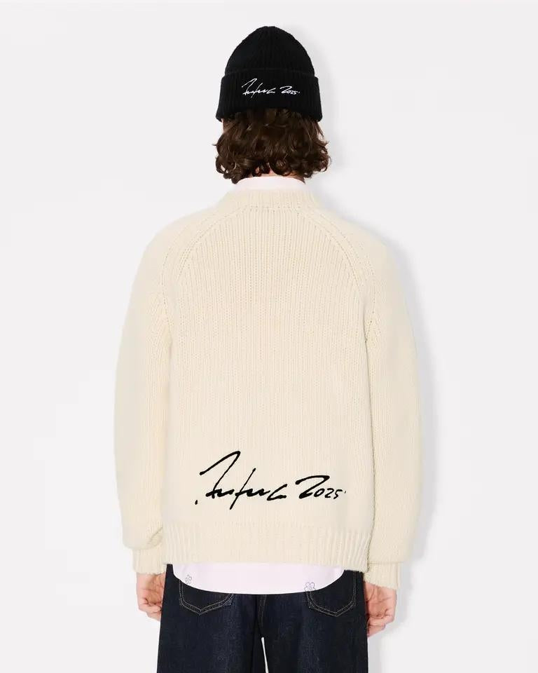 Maglia Kenzo Paris in lana girocollo ricamata uomo