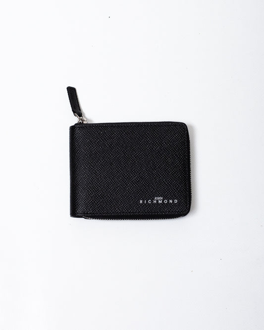 Portafogli John Richmond in pelle con zip logato