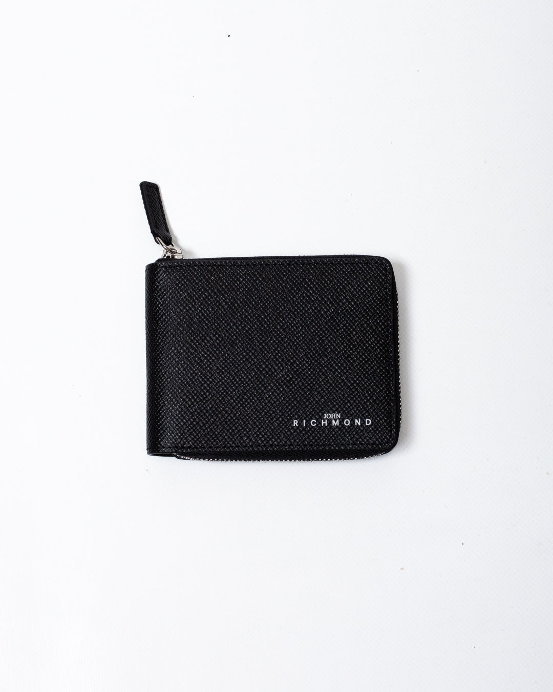 Portafogli John Richmond in pelle con zip logato