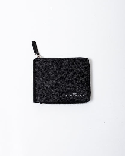 Portafogli John Richmond in pelle con zip logato
