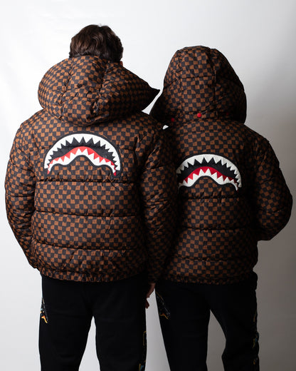 Giubbotto Sprayground puffer con cappuccio e maniche staccabili