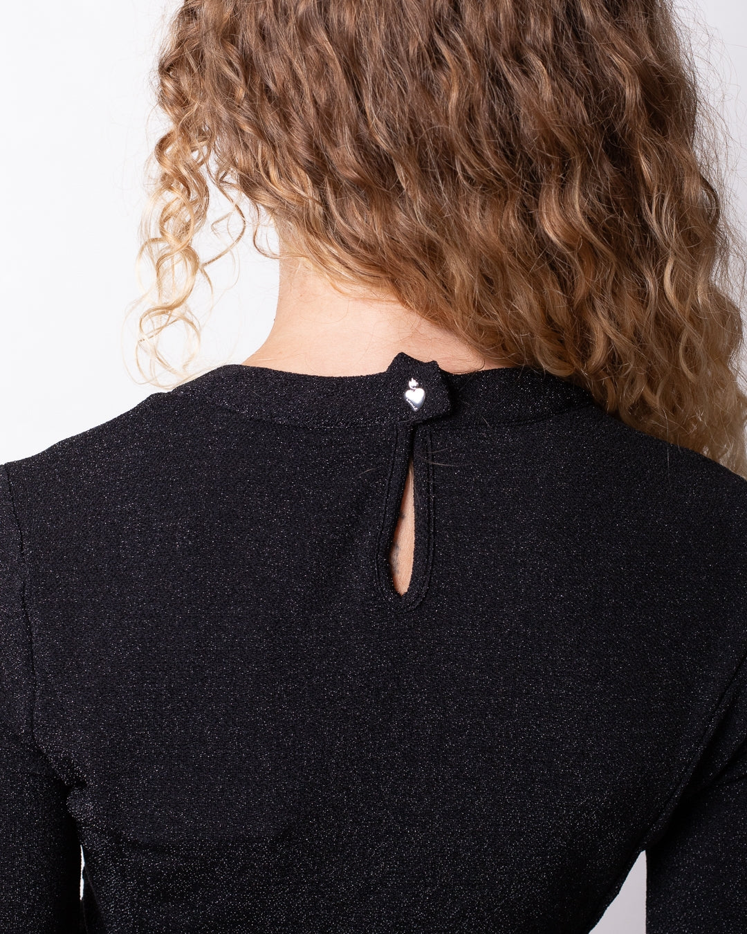 Maglia Richmond X glitterata con bottoni donna