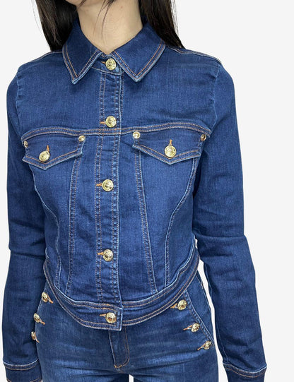Giubbotto Nenette in denim scuro donna