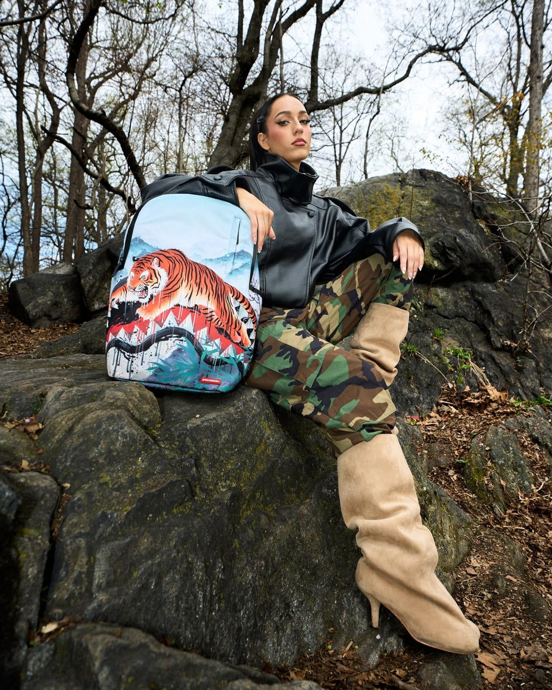 Zaino Sprayground celeste TIGER CLAW BACKPACK 