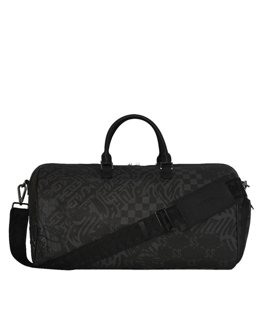 Borsone Sprayground nero 3AM Check large duffle