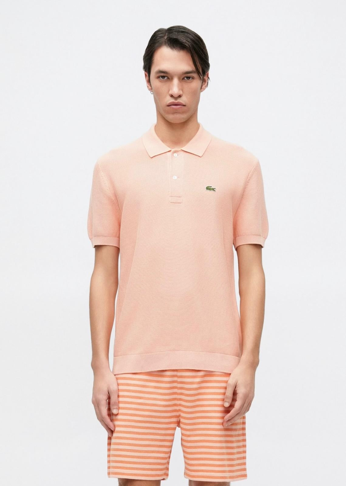 Polo Lacoste in maglia classic fit uomo