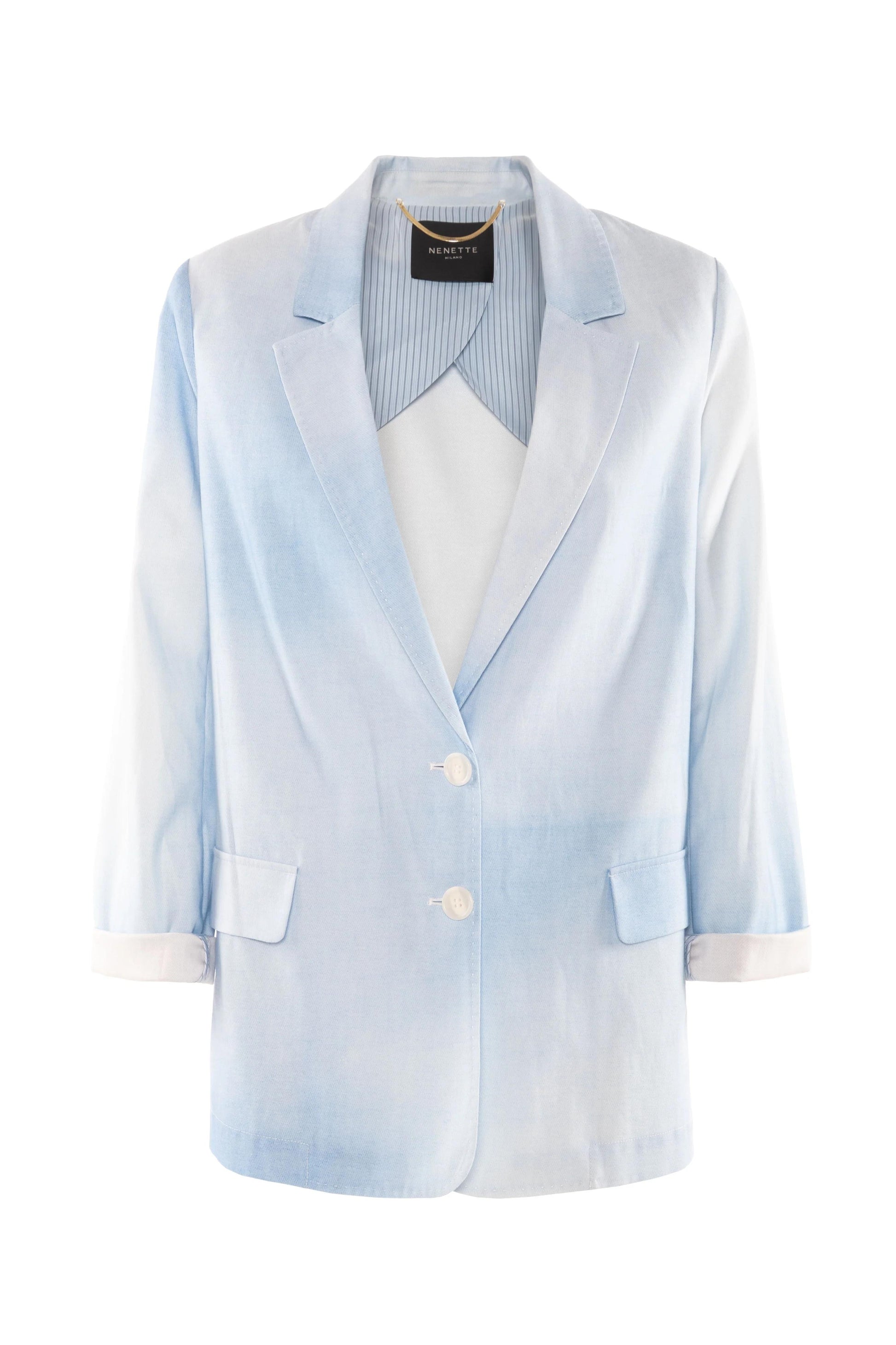 Giacca blazer Nenette monopetto effetto denim donna