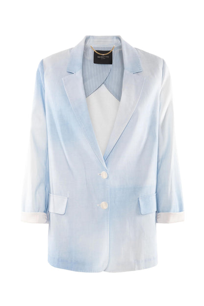Giacca blazer Nenette monopetto effetto denim donna