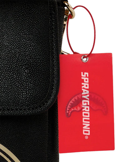 Tracolla Sprayground nero "That gold drap messanger sling"