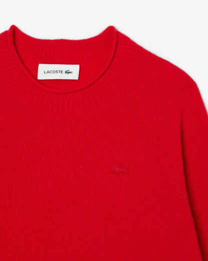 Maglia Lacoste girocollo in lana classic donna