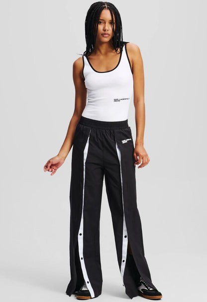 Pantalone Karl Lagerfeld Jeans in nylon con bottoni uomo